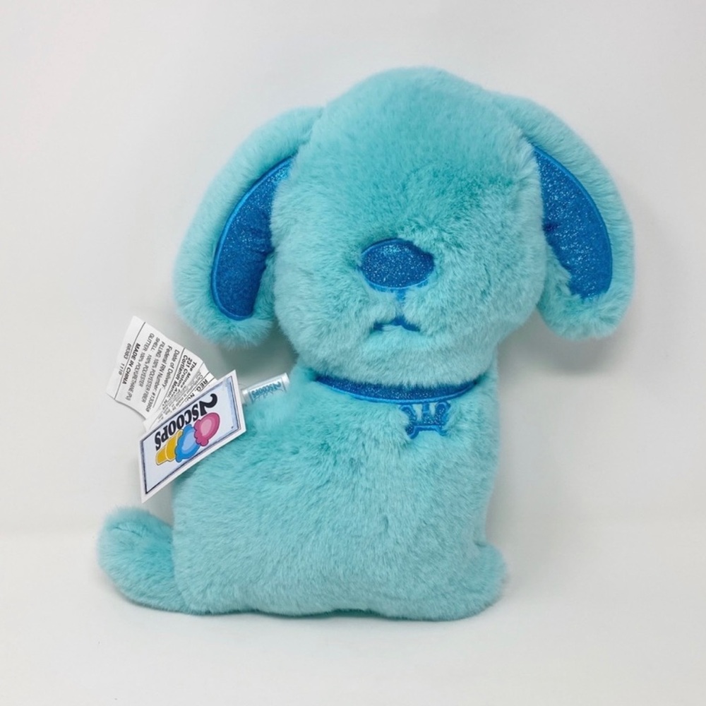 Two Scoops Super Soft Blue Plush Dog Shaped Pillow